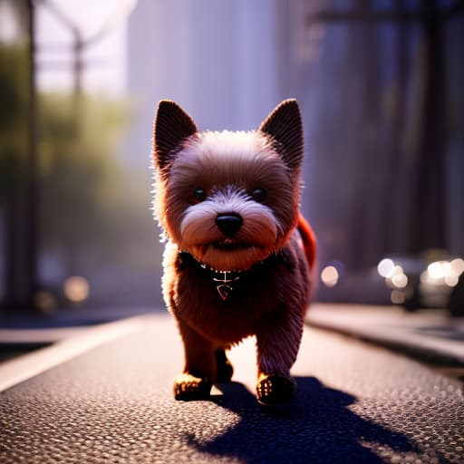 redshift style dog hyperrealistic, full body, detailed clothing, highly detailed, cinematic lighting, stunningly beautiful, intricate, sharp focus, f/1. 8, 85mm, (centered image composition), (professionally color graded), ((bright soft diffused light)), volumetric fog, trending on instagram, trending on tumblr, HDR 4K, 8K