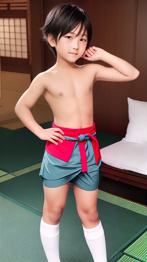  6th grade high socks loincloth Ryokan boy