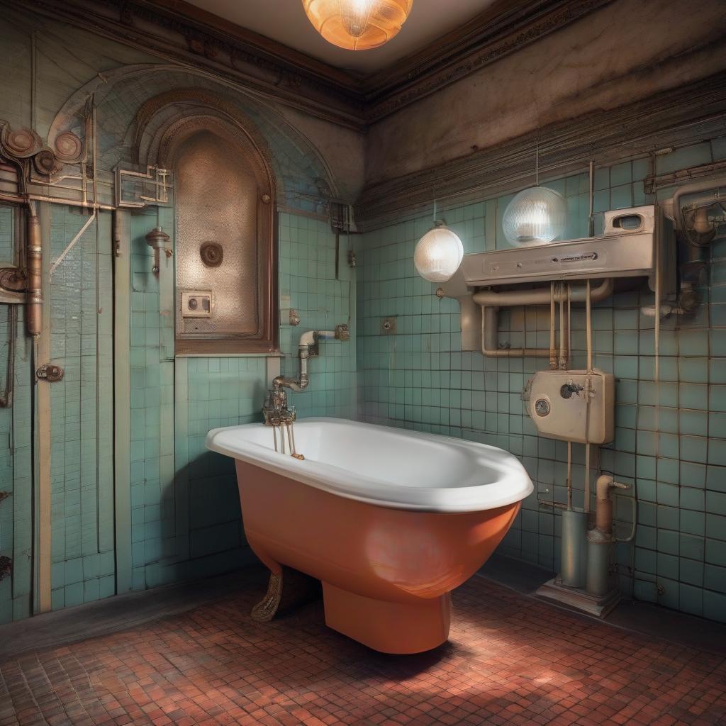  Atomic toilets, moist photos, hyperrealism, 4K hyperrealistic, full body, detailed clothing, highly detailed, cinematic lighting, stunningly beautiful, intricate, sharp focus, f/1. 8, 85mm, (centered image composition), (professionally color graded), ((bright soft diffused light)), volumetric fog, trending on instagram, trending on tumblr, HDR 4K, 8K