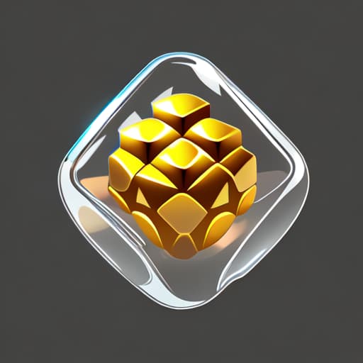  iron nugget, transparent background, icon