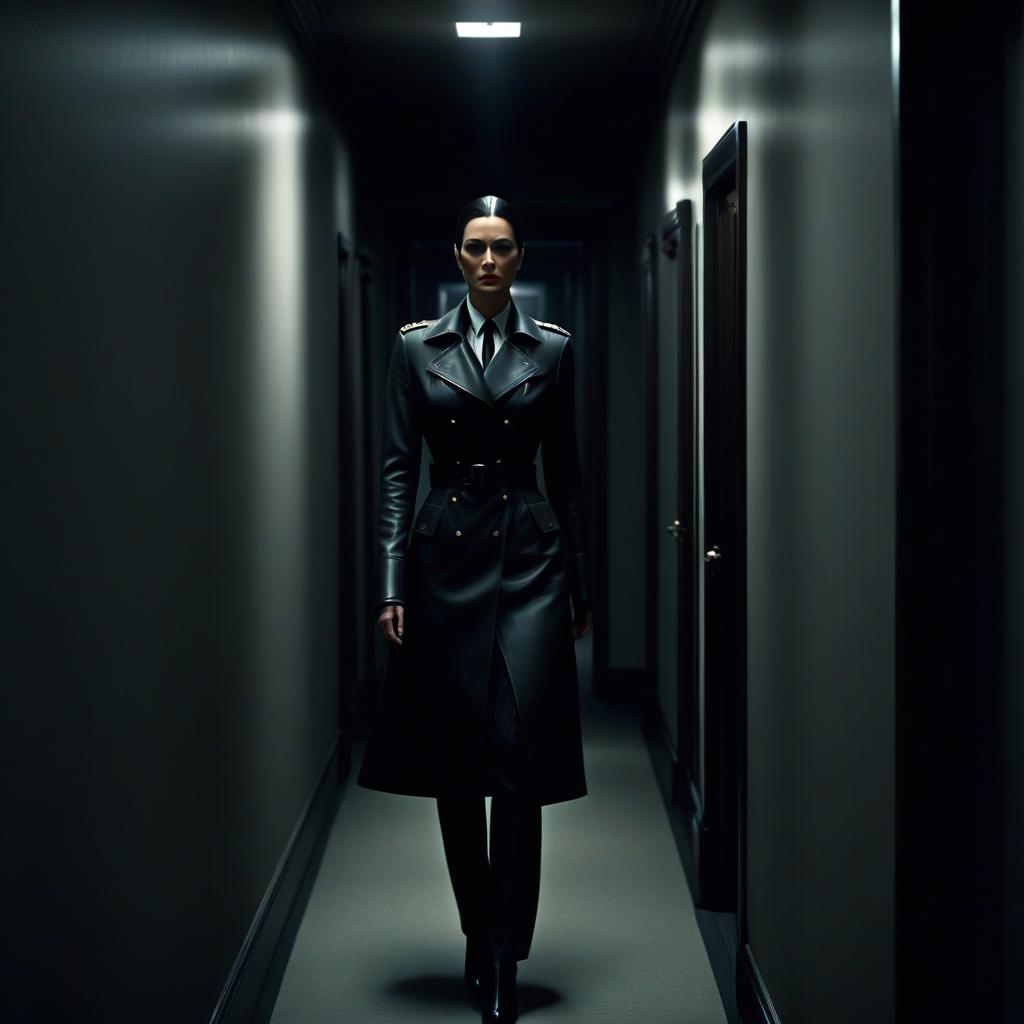  Dark, gloomy corridor, I'm on tiptoes, like a burglar, Creeping, holding my breath, So I won't scare Those who've been sleeping for a long time, Those who don't care, Into whose room I want to sneak To take a secret peek, To see... hyperrealistic, full body, detailed clothing, highly detailed, cinematic lighting, stunningly beautiful, intricate, sharp focus, f/1. 8, 85mm, (centered image composition), (professionally color graded), ((bright soft diffused light)), volumetric fog, trending on instagram, trending on tumblr, HDR 4K, 8K