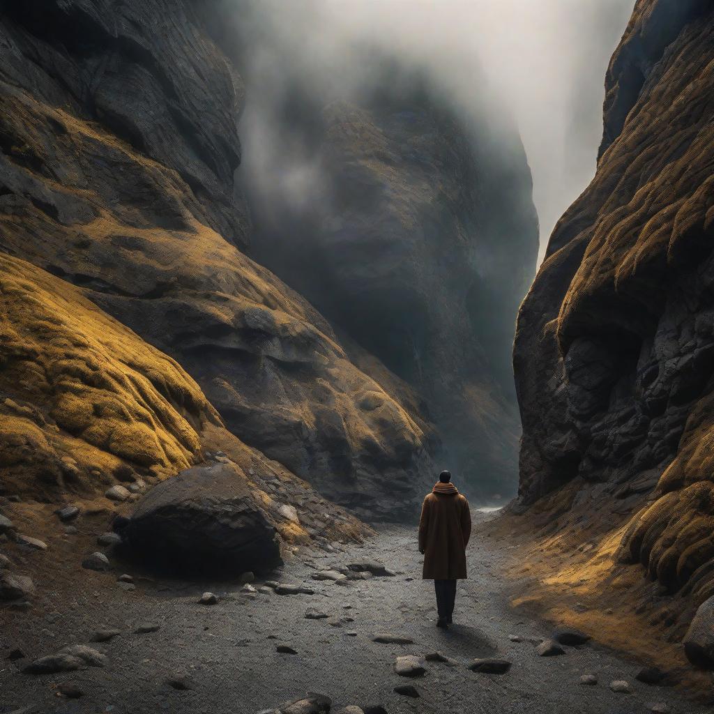  CUEVA OSCURA hyperrealistic, full body, detailed clothing, highly detailed, cinematic lighting, stunningly beautiful, intricate, sharp focus, f/1. 8, 85mm, (centered image composition), (professionally color graded), ((bright soft diffused light)), volumetric fog, trending on instagram, trending on tumblr, HDR 4K, 8K