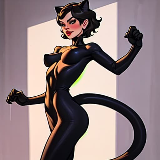  nude Catwoman with perfect body