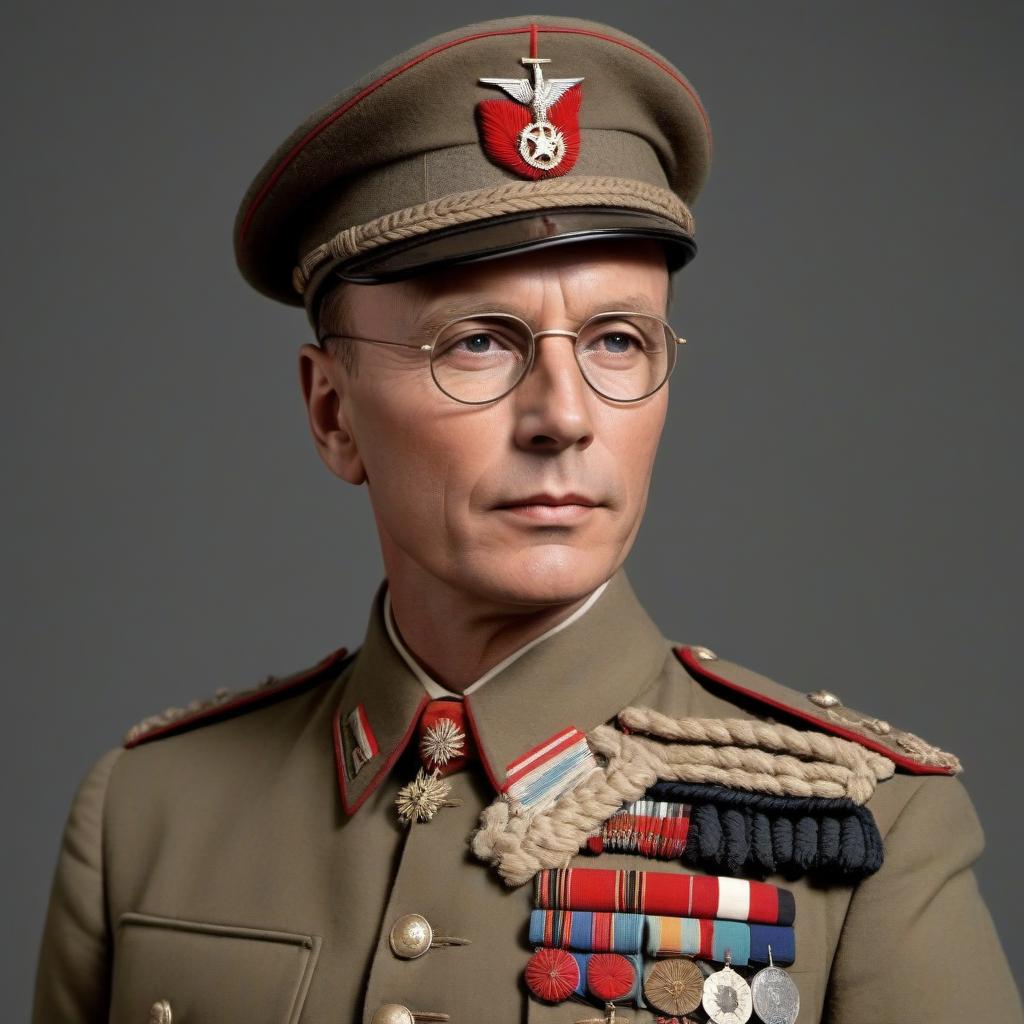  Erwin Rommel, German uniform, glasses, gasoline canister