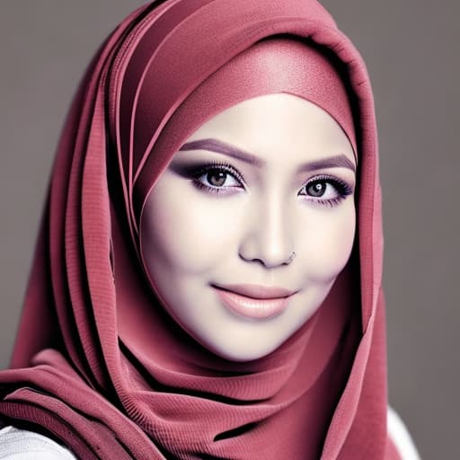 portrait+ style wanita cantik berkulit putih memakai jilbab