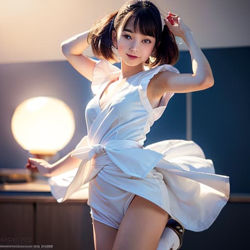  Sailor uniform, beauty, smile, cute, jump, (Masterpiece, BestQuality:1.3), (ultra detailed:1.2), (hyperrealistic:1.3), (RAW photo:1.2),High detail RAW color photo, professional photograph, (Photorealistic:1.4), (realistic:1.4), ,professional lighting, (japanese), beautiful face, (realistic face)