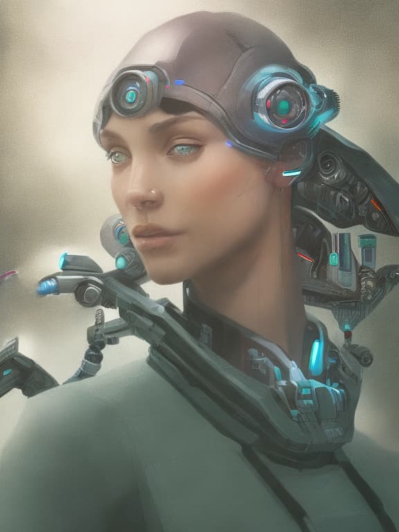 portrait+ style cyborg