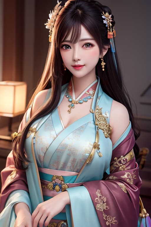  best quality, masterpiece, highres, 1girl,blush,(seductive smile:0.8),star shaped pupils,china hanfu,hair ornament,necklace, jewelry,Beautiful face,upon body, tyndall effect,photorealistic, dark studio, rim lighting, two tone lighting,(high detailed skin:1.2), 8k uhd, dslr, soft lighting, high quality, volumetric lighting, candid, Photograph, high resolution, 4k, 8k, Bokeh hyperrealistic, full body, detailed clothing, highly detailed, cinematic lighting, stunningly beautiful, intricate, sharp focus, f/1. 8, 85mm, (centered image composition), (professionally color graded), ((bright soft diffused light)), volumetric fog, trending on instagram, trending on tumblr, HDR 4K, 8K