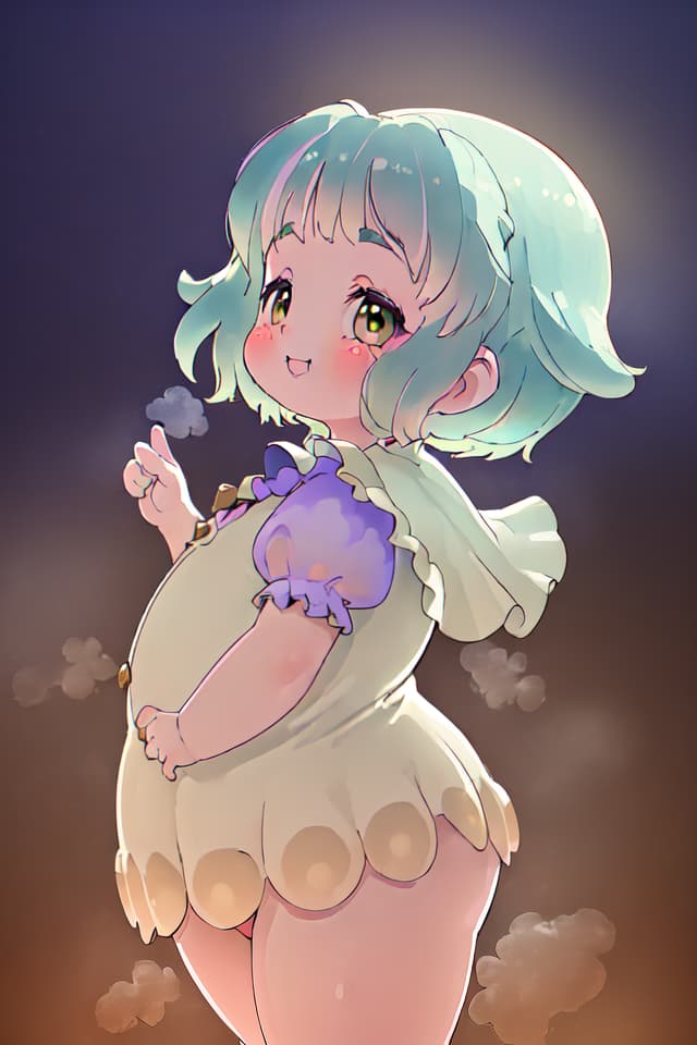  (INFANT CHUBBY BODY SHAPE), Magical Princess, Happy Smiling, From Side, Steam Punk Style, (Absurdress, masterpiece, ultimate quality), official art, beauty (diffusion lighting, environmental lighting), details Skin texture, best Shadow, very detailed, colorful, 8K Wallpaper, Raw Photoristic Detailed, Dutch Angle, 💩, 💩, 💩