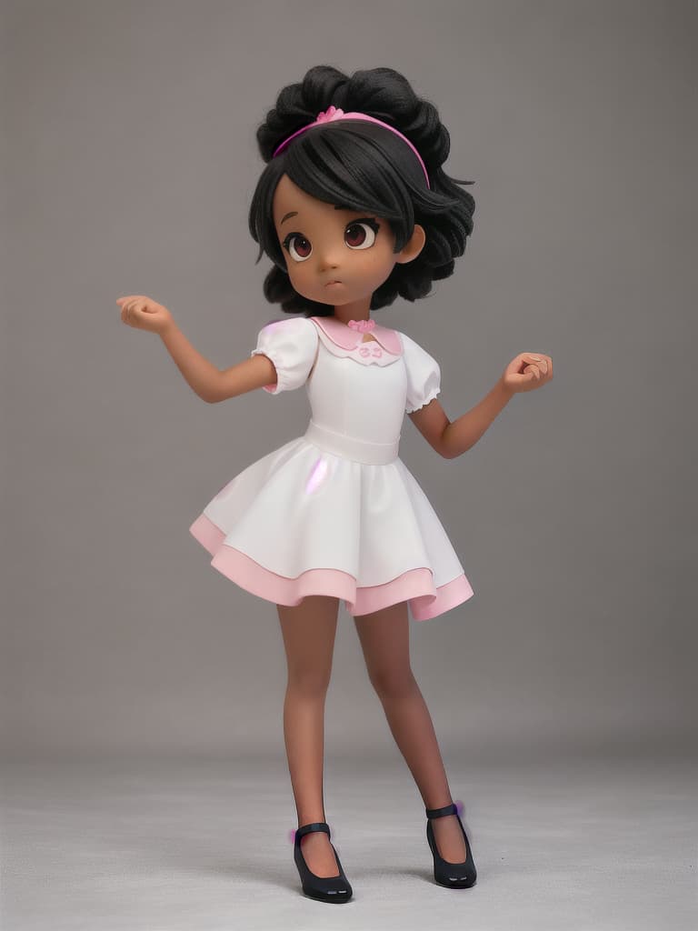  Little black girl in a ballerina dress