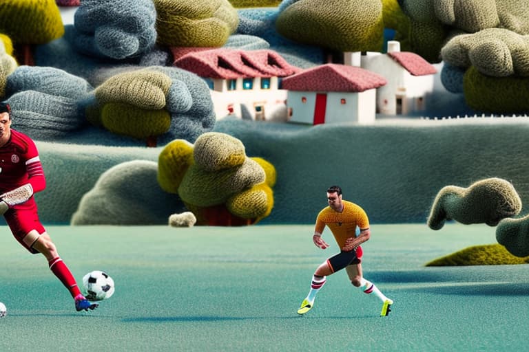 woolitize Cristiano Ronaldo playing football in ocean. hyperrealistic, full body, detailed clothing, highly detailed, cinematic lighting, stunningly beautiful, intricate, sharp focus, f/1. 8, 85mm, (centered image composition), (professionally color graded), ((bright soft diffused light)), volumetric fog, trending on instagram, trending on tumblr, HDR 4K, 8K