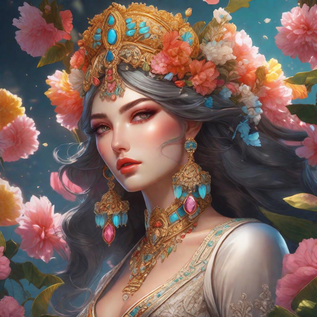  woman beauty , manhwa style, a lot of details, good detailing, beautiful makeup, jewelry, crystal and precious stone jewelry, anime eyelashes, full lips, serene expression, cover manga, different colors in clothes, stylish looks, underwater kingdom, full view, various light sources, hairstyle, color hair, Premium, Textured. Aesthetic. Artstation. Trending on Artstation. Colorful.. hyperrealistic, full body, detailed clothing, highly detailed, cinematic lighting, stunningly beautiful, intricate, sharp focus, f/1. 8, 85mm, (centered image composition), (professionally color graded), ((bright soft diffused light)), volumetric fog, trending on instagram, trending on tumblr, HDR 4K, 8K