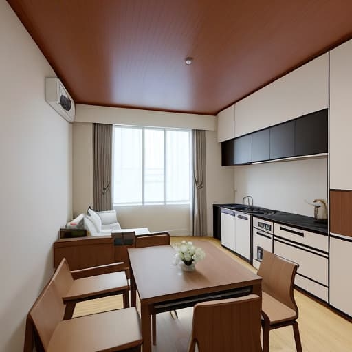  This is my 38 flat single apartment, I want you to help the room design, the owners like to play mahjong, tea, watching movies. How to design more reasonable. Design style for the hotel, technology wood material. Toilet to be tall. Kitchen to be practical. Generate a rendering ，