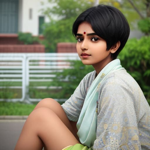  Indian girl with short hair