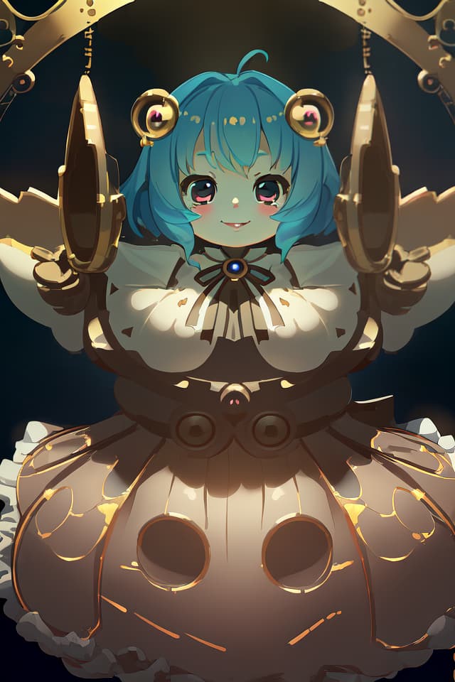  (INFANT CHUBBY BODY SHAPE, LOLI OPPAI), Magical Princess, Happy Smiling, Steam Punk Style, (Absurdress, masterpiece, ultimate quality), detailed (diffusion lighting) Skin texture, best Shadow, very detailed, colorful, 8K Wallpaper, Raw Photoristic Detailed, Dutch Angle, 💩, 💩, 💩