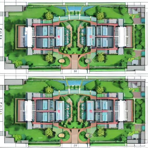  Layout plan of residential area,