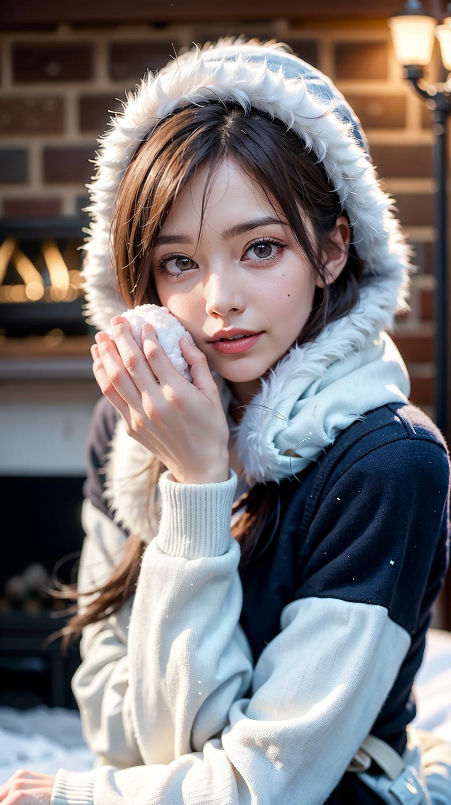  ultra high res, (photorealistic:1.4), raw photo, (realistic face), realistic eyes, (realistic skin), <lora:XXMix9_v20LoRa:0.8>, ((((masterpiece)))), best quality, very_high_resolution, ultra-detailed, in-frame, cold, snow, cozy fireplace, hot chocolate, warm clothes, snowflakes, winter wonderland, ice skating, snowball fight, Christmas, sleigh, snowman, frozen lake, snow-covered trees, icy breath, winter sports, snow angels, winter fashion, hibernation, frosty beard