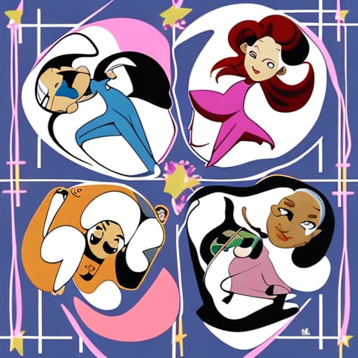  Four members in cartoon no sister