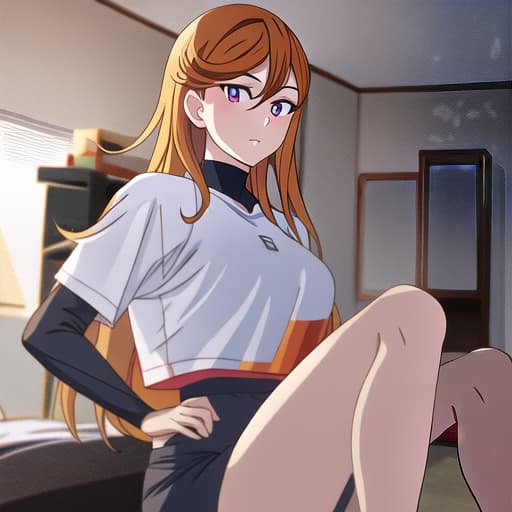  anime athlete in her room without  hyperrealistic, full body, detailed clothing, highly detailed, cinematic lighting, stunningly beautiful, intricate, sharp focus, f/1. 8, 85mm, (centered image composition), (professionally color graded), ((bright soft diffused light)), volumetric fog, trending on instagram, trending on tumblr, HDR 4K, 8K