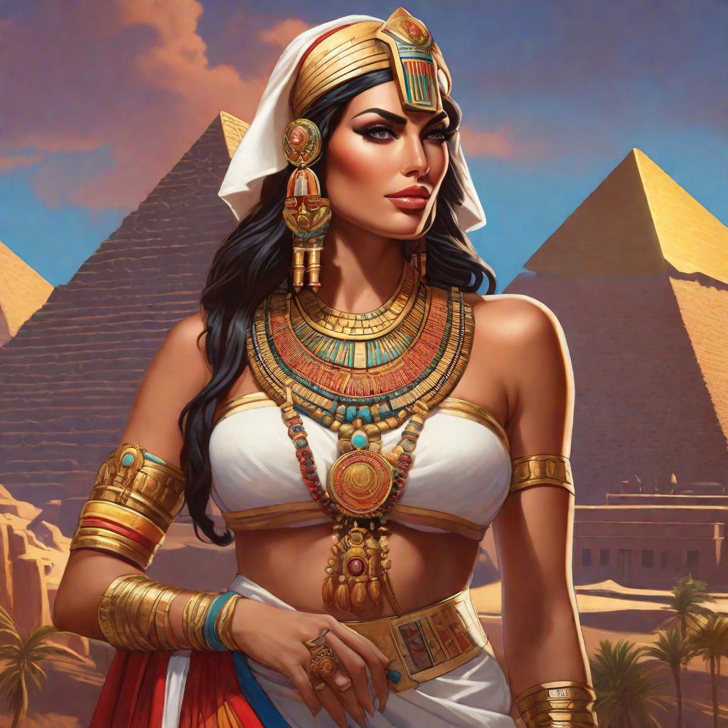  History egypt pyramid, multicolored hair, Colorful background, realistic shaded perfect face, fine details by realistic shaded lighting poster by ilya kuvshinov katsuhiro otomo, magali villeneuve, artgerm, jeremy lipkin and michael garmash and rob rey hyperrealistic, full body, detailed clothing, highly detailed, cinematic lighting, stunningly beautiful, intricate, sharp focus, f/1. 8, 85mm, (centered image composition), (professionally color graded), ((bright soft diffused light)), volumetric fog, trending on instagram, trending on tumblr, HDR 4K, 8K