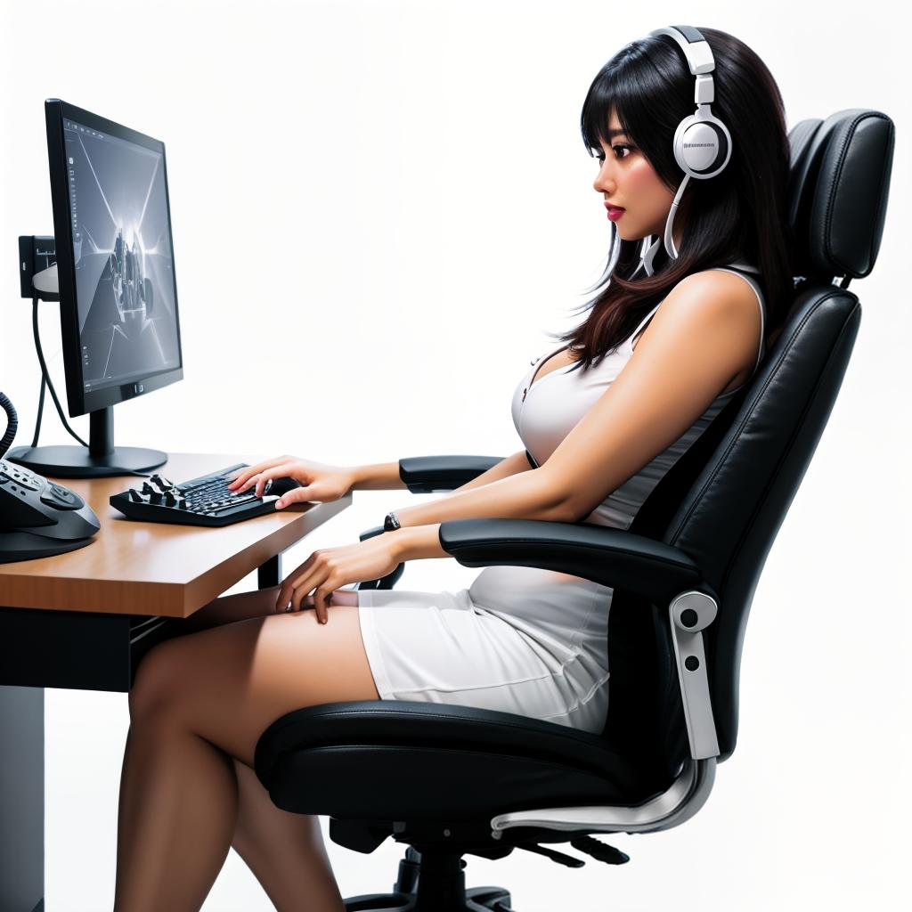  raccoon sitting in gaming chair front a computer on desktop, ((semi anthropomorphic)),(full body), tail, belly, sitting, fat, (chubby), (((white background))), solo, desktop, gaming chair, side view,  [[[clothes]]] hyperrealistic, full body, detailed clothing, highly detailed, cinematic lighting, stunningly beautiful, intricate, sharp focus, f/1. 8, 85mm, (centered image composition), (professionally color graded), ((bright soft diffused light)), volumetric fog, trending on instagram, trending on tumblr, HDR 4K, 8K