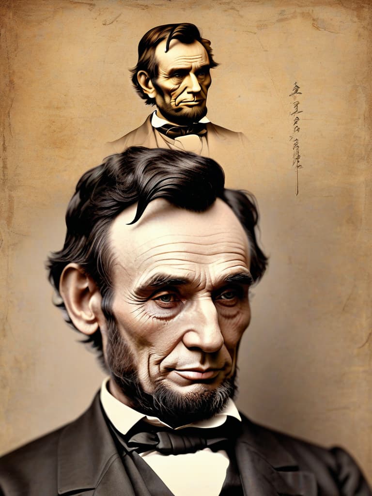  masterpiece, best quality, official art, extremely detailed cg 8k, strong, wise and rugged Abraham Lincoln