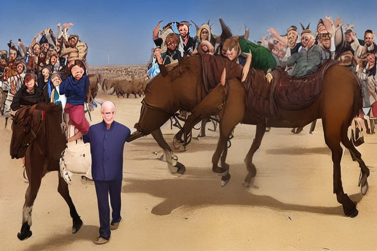  Benjamin Netanyahu ride a donkey
