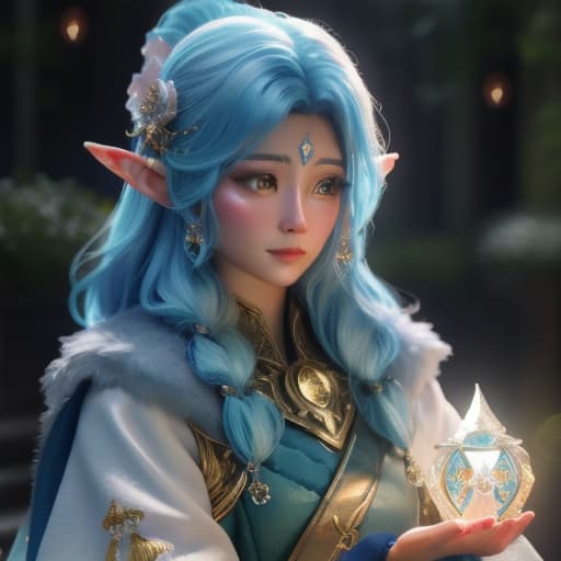  Beautiful female elfin magic user casting a spell, , hyperrealistic, high quality, highly detailed, cinematic lighting, intricate, sharp focus, f/1. 8, 85mm, (centered image composition), (professionally color graded), ((bright soft diffused light)), volumetric fog, trending on instagram, HDR 4K, 8K