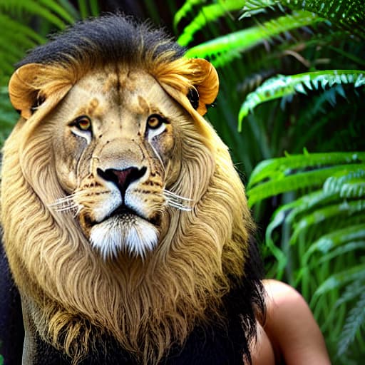  In jungle, lion skeptically considers the idea of rat