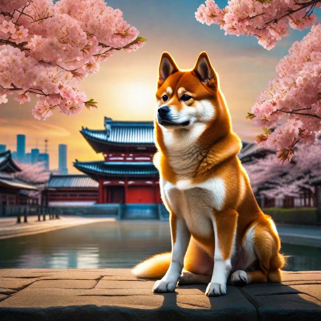  generate size chad meme but of an orange and brown sanin shiba inu dog the leaner of the breed from tottori prefecture with cherry blossoms and old japanese buildings throw some graffiti on it like salt bae hyperrealistic, full body, detailed clothing, highly detailed, cinematic lighting, stunningly beautiful, intricate, sharp focus, f/1. 8, 85mm, (centered image composition), (professionally color graded), ((bright soft diffused light)), volumetric fog, trending on instagram, trending on tumblr, HDR 4K, 8K