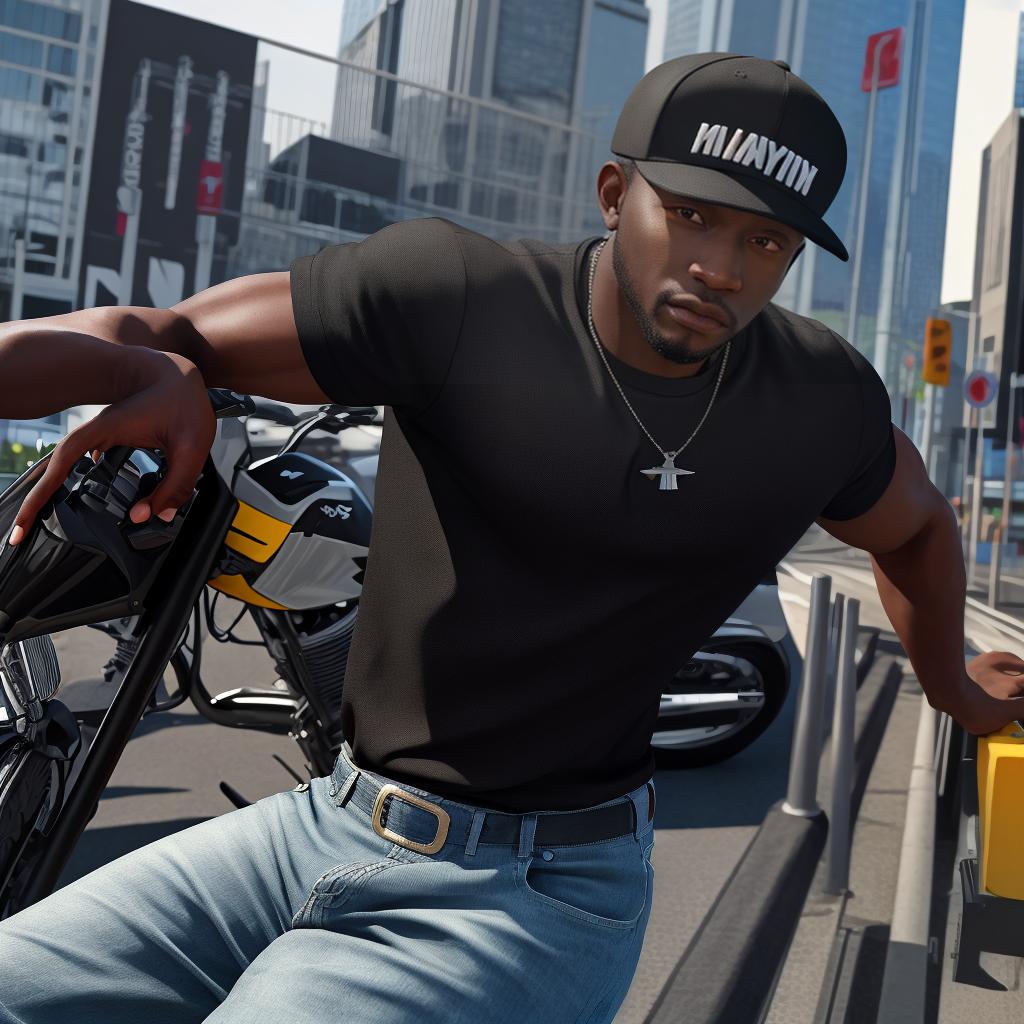  masterpiece, best quality, a black man wearing a flat bill cap, with the outside view background, Cinematic. Hyper realistic. 32K. realistic, ultra detailed, high quality, sharp focus, fine detail, sharp edges, high definition, realism, --ar 1:1 -- --v 6.0