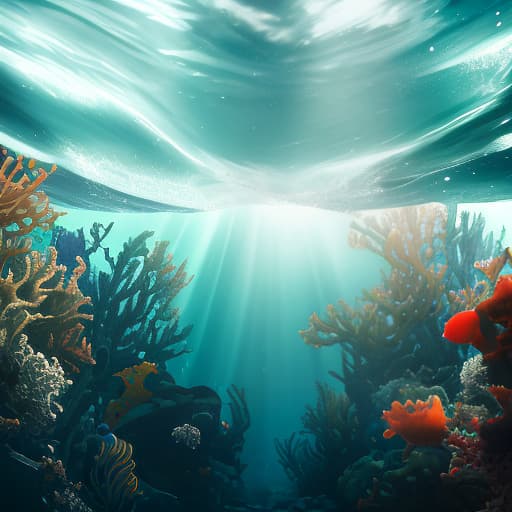  Dark and gloomy sea bottom with rays of sunlight. Use black and blue hues. hyperrealistic, full body, detailed clothing, highly detailed, cinematic lighting, stunningly beautiful, intricate, sharp focus, f/1. 8, 85mm, (centered image composition), (professionally color graded), ((bright soft diffused light)), volumetric fog, trending on instagram, trending on tumblr, HDR 4K, 8K