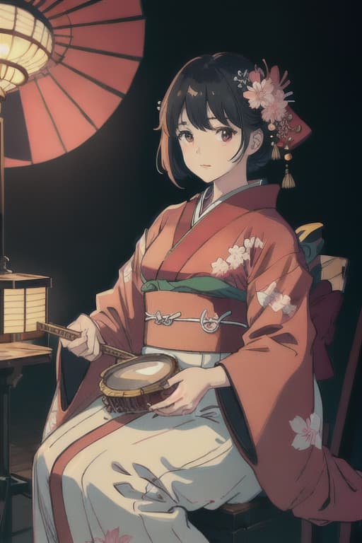  ((masterpiece:1.4,best quality)),((masterpiece,bestquality))((very cute girl:1.3))((sakura pattern,line pattern,red kimono:1.3))(drum:1.3)(playing drum :1.3) hyperrealistic, full body, detailed clothing, highly detailed, cinematic lighting, stunningly beautiful, intricate, sharp focus, f/1. 8, 85mm, (centered image composition), (professionally color graded), ((bright soft diffused light)), volumetric fog, trending on instagram, trending on tumblr, HDR 4K, 8K