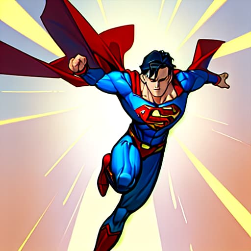  A cartoon of superman wearing uniform without trouser