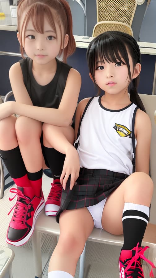  Elementary high socks hot pants boys sleeveless love hotel girls