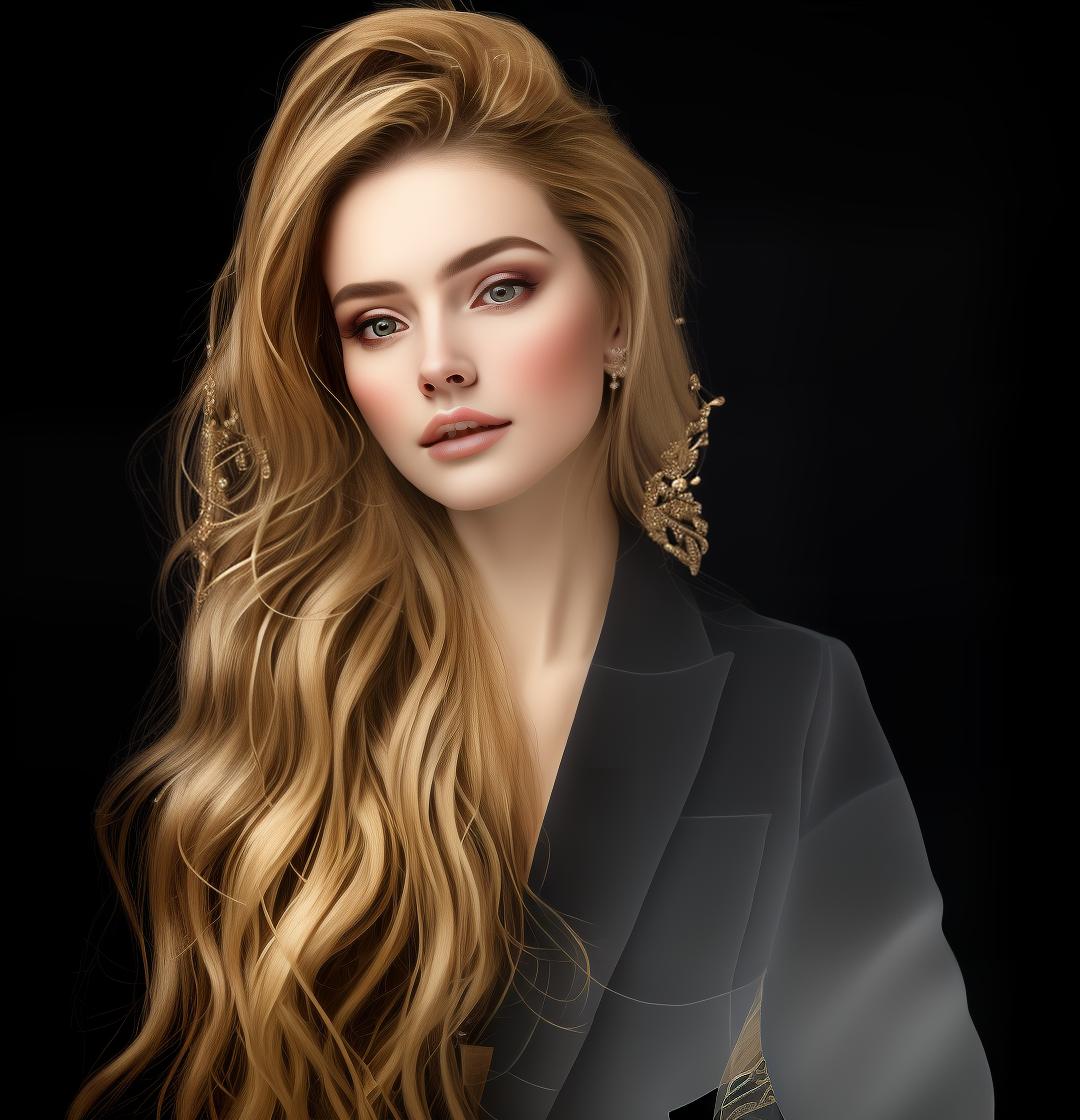 mdjrny-v4 style Create an avatar of a female character in a Renaissance style. The character should be dressed in clothing typical of the Renaissance period, such as a voluminous gown with intricate embroidery, lace, or brocade. Her hair should be styled in a Renaissance fashion, such as loose curls, braids, or adorned with pearls or ribbons. She should have a graceful and refined posture, reflecting the elegance and sophistication of the Renaissance era. Accessories like jewelry, gloves, or a fan can be included to enhance her historical authenticity. The background should depict a Renaissance setting, such as a palace, garden, or art studio, to complete the historical theme.