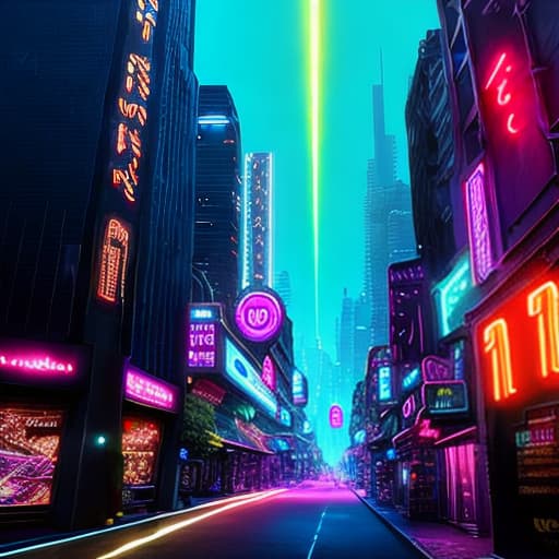  A futuristic, neon-lit cityscape in the style of TRON