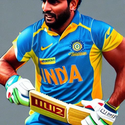  india t20 world cup jersey for cricket hyperrealistic, full body, detailed clothing, highly detailed, cinematic lighting, stunningly beautiful, intricate, sharp focus, f/1. 8, 85mm, (centered image composition), (professionally color graded), ((bright soft diffused light)), volumetric fog, trending on instagram, trending on tumblr, HDR 4K, 8K