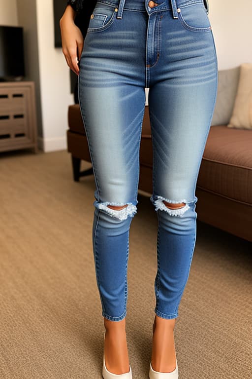  Middle eastern female, jeans