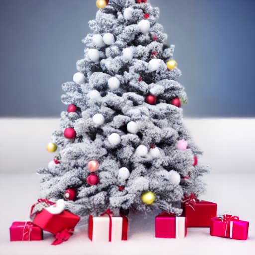  Natale, Babbo Natale, albero di Natale, candele, regali, neve, molto bello e dettagliato, sfondo bianco