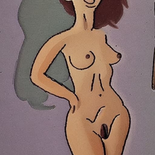  una mujer desnuda