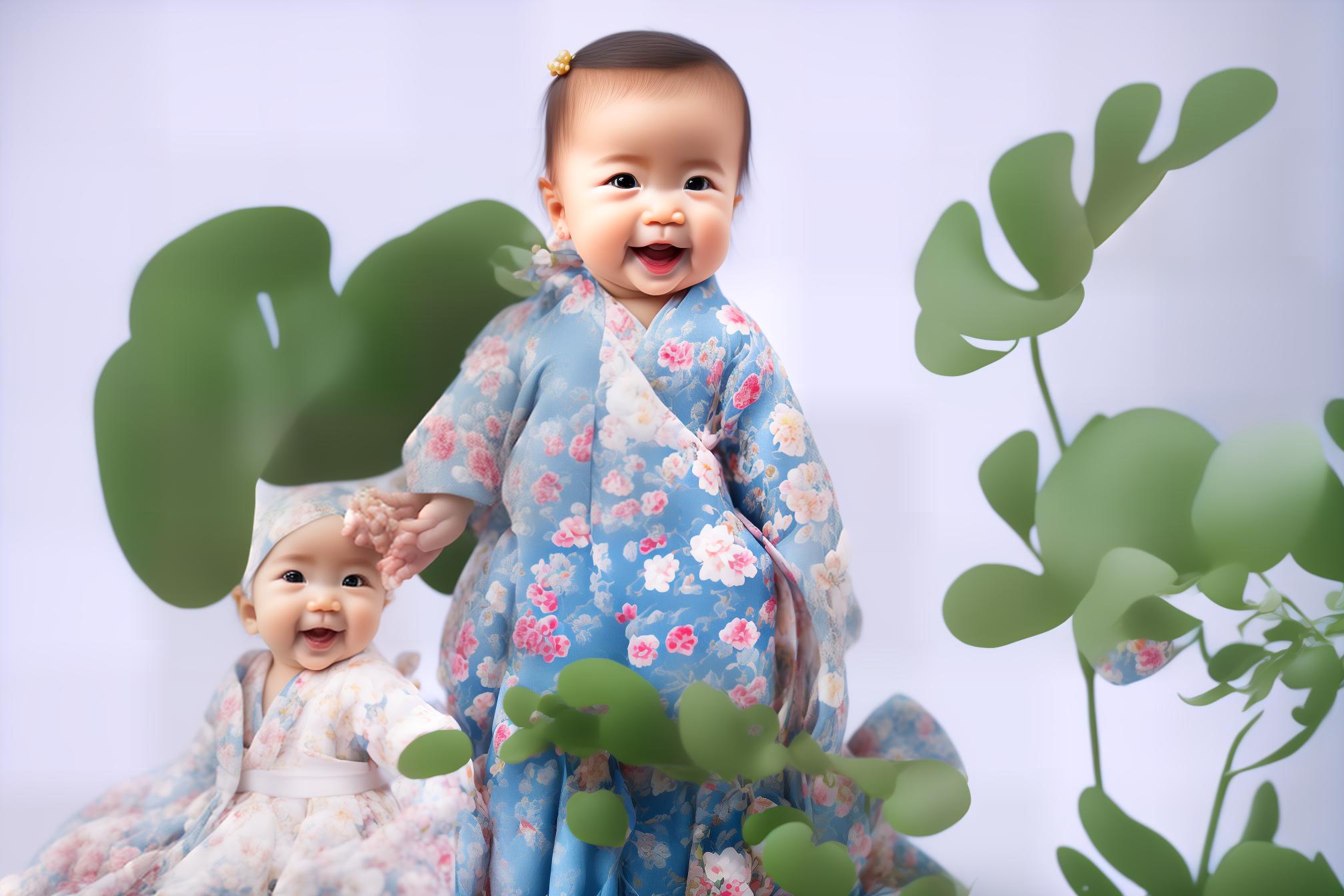  Baby Smile Cartoon,a  of a girl in  kimono hyperrealistic, full body, detailed clothing, highly detailed, cinematic lighting, stunningly beautiful, intricate, sharp focus, f/1. 8, 85mm, (centered image composition), (professionally color graded), ((bright soft diffused light)), volumetric fog, trending on instagram, trending on tumblr, HDR 4K, 8K
