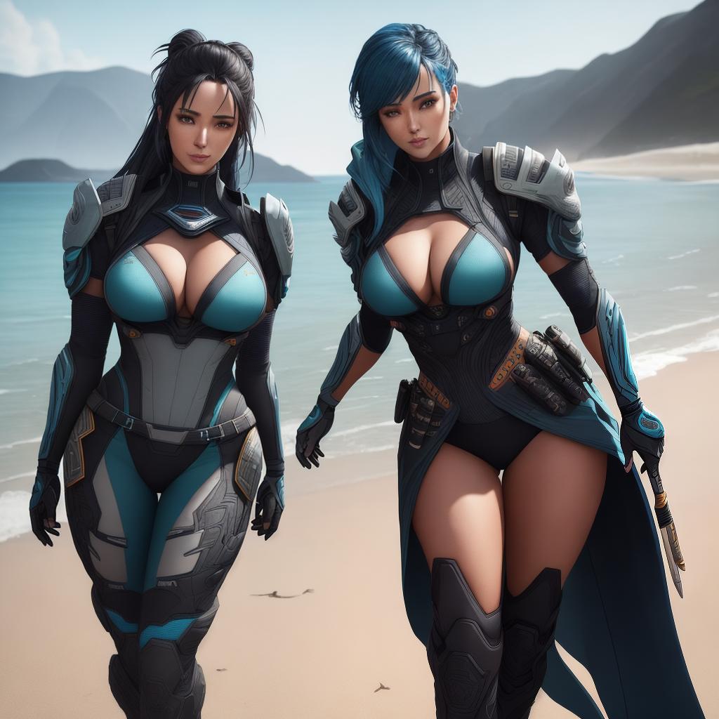  Immerse yourself in the world of Apex Legends with this stunning ((masterpiece)) featuring Wraith in beach clothing. The artwork, rendered in high detailed, ultra-detailed style, depicts Wraith standing on a sun-kissed beach. The vibrant colors and meticulous attention to detail make this artwork a true masterpiece. hyperrealistic, full body, detailed clothing, highly detailed, cinematic lighting, stunningly beautiful, intricate, sharp focus, f/1. 8, 85mm, (centered image composition), (professionally color graded), ((bright soft diffused light)), volumetric fog, trending on instagram, trending on tumblr, HDR 4K, 8K