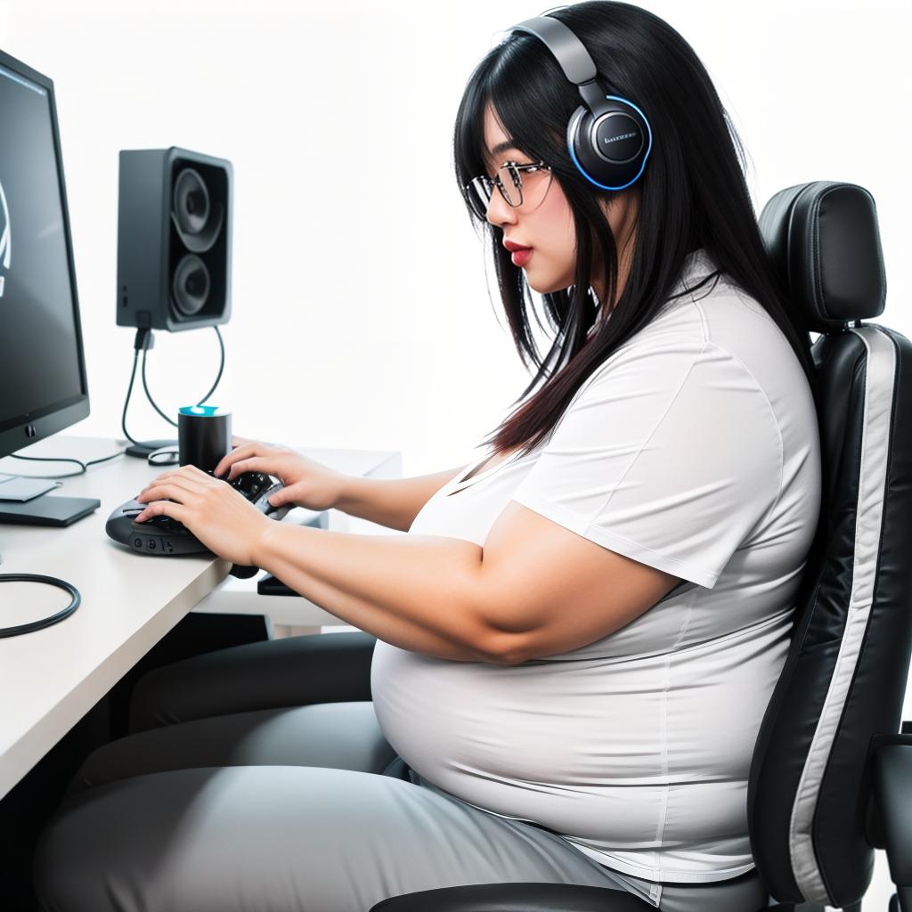  raccoon sitting in gaming chair front a computer on desktop, ((semi anthropomorphic)),(full body), tail, belly, sitting, fat, (chubby), (((white background))), solo, desktop, gaming chair, side view,  [[[clothes]]] hyperrealistic, full body, detailed clothing, highly detailed, cinematic lighting, stunningly beautiful, intricate, sharp focus, f/1. 8, 85mm, (centered image composition), (professionally color graded), ((bright soft diffused light)), volumetric fog, trending on instagram, trending on tumblr, HDR 4K, 8K