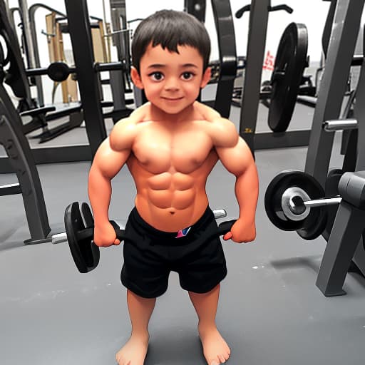  a kid in body builder