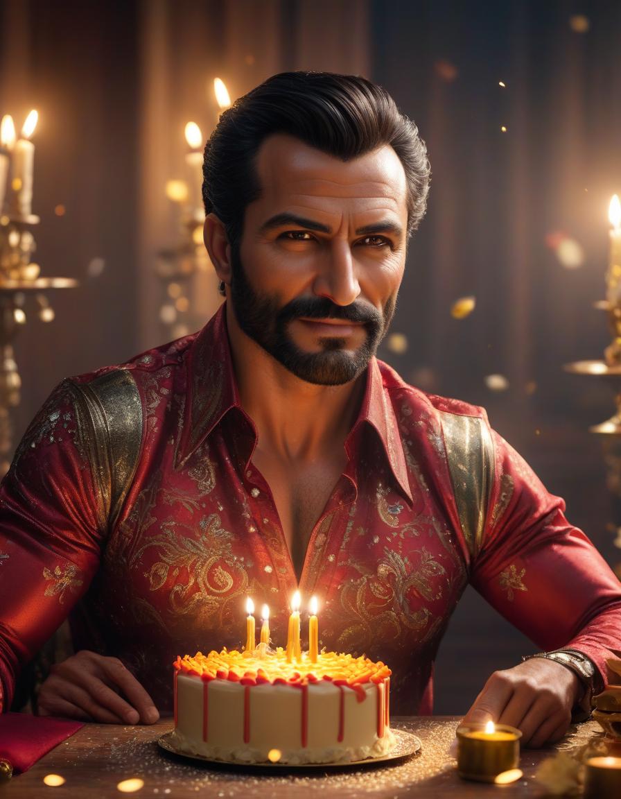  3D animation, (Buratino:1.4) celebrates its birthday, feeling of enjoyment and celebration, the atmosphere of celebration hangs in the air, cake with candles, confetti, Buratino:1.4 wears a festive shirt, cgi, 8k, art. hyperrealistic, full body, detailed clothing, highly detailed, cinematic lighting, stunningly beautiful, intricate, sharp focus, f/1. 8, 85mm, (centered image composition), (professionally color graded), ((bright soft diffused light)), volumetric fog, trending on instagram, trending on tumblr, HDR 4K, 8K