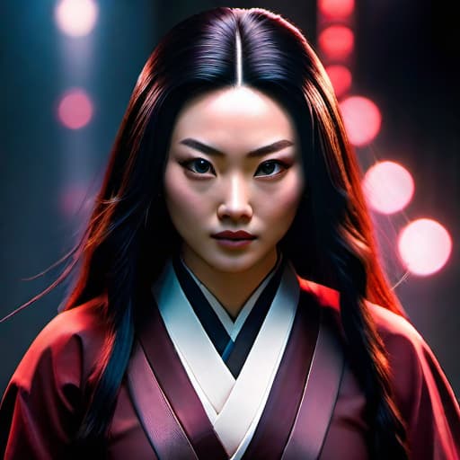  a girl named nezuko from demon slayer hyperrealistic, full body, detailed clothing, highly detailed, cinematic lighting, stunningly beautiful, intricate, sharp focus, f/1. 8, 85mm, (centered image composition), (professionally color graded), ((bright soft diffused light)), volumetric fog, trending on instagram, trending on tumblr, HDR 4K, 8K