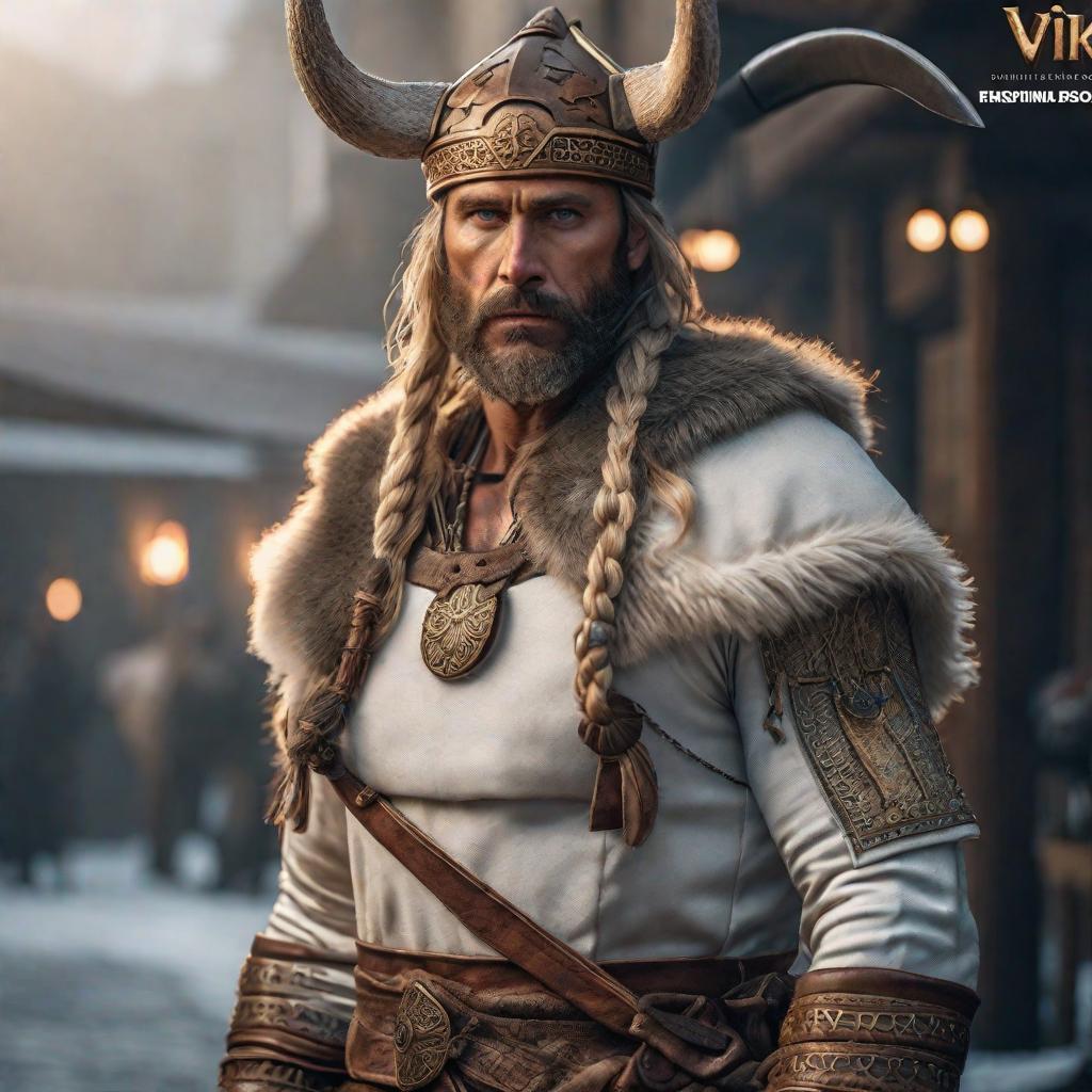  Vikingo hyperrealistic, full body, detailed clothing, highly detailed, cinematic lighting, stunningly beautiful, intricate, sharp focus, f/1. 8, 85mm, (centered image composition), (professionally color graded), ((bright soft diffused light)), volumetric fog, trending on instagram, trending on tumblr, HDR 4K, 8K