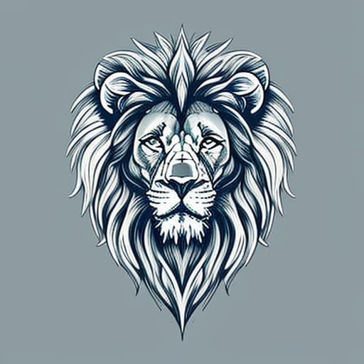  Lion logo vectorized simple flat on white background  hyperrealistic, full body, detailed clothing, highly detailed, cinematic lighting, stunningly beautiful, intricate, sharp focus, f/1. 8, 85mm, (centered image composition), (professionally color graded), ((bright soft diffused light)), volumetric fog, trending on instagram, trending on tumblr, HDR 4K, 8K