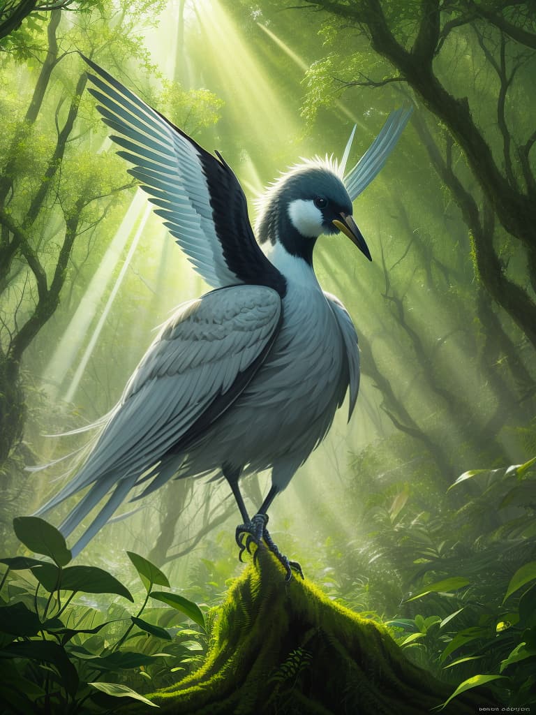  Forest, Takuboku bird (animals), forests, realistic, real hair, rich nature, sunbeams, masterpiece, best quality,8k,ultra detailed,high resolution,an extremely delicate and beautiful,hyper detail